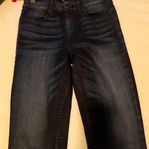 Guess jeans, dark wash, coated, skinny, mid/high rise, size 27
